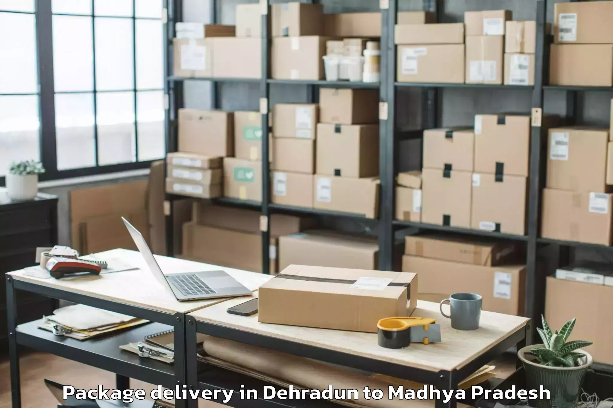 Trusted Dehradun to Lnct University Bhopal Package Delivery